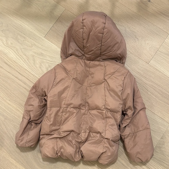 Zara Toddler Girl Contrast Down Puffer Coat - Picture 4 of 4